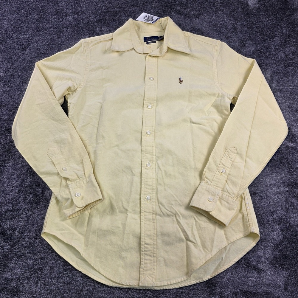 Polo Ralph Lauren Classic Fit Oxford Shirt Mens XS Buttercream Yellow Preppy